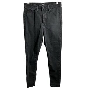 Express Women’s Charcoal Black Skinny Jeans High Rise Hyper Stretch